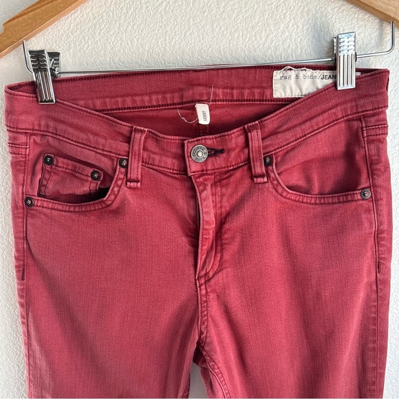 Rag and Bone | Washed Red Skinny Jeans - Picture 3 of 11